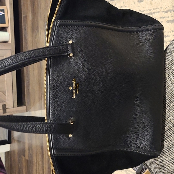 Kate Spade Lewis Drive Alanie Leather & Suede Tote Bag, Black - EUC - Picture 11 of 12